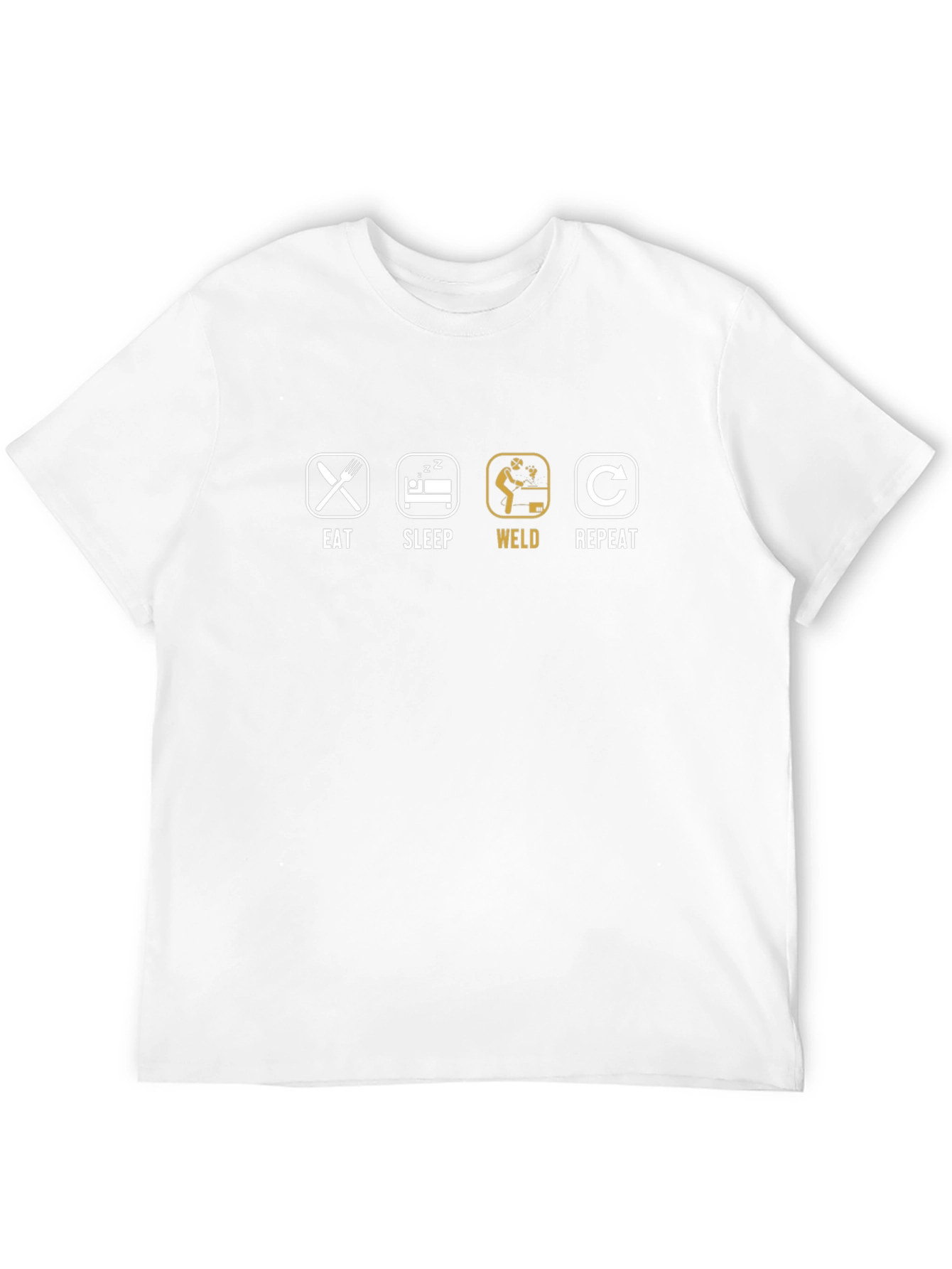 Eat Sleep Weld Repeat T-Shirt - Black
