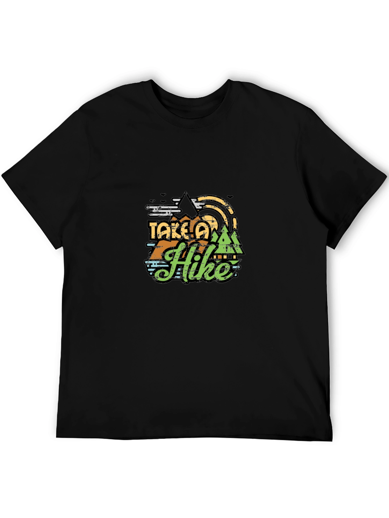 Take a Hike Graphic Tee - Black Cotton T-Shirt