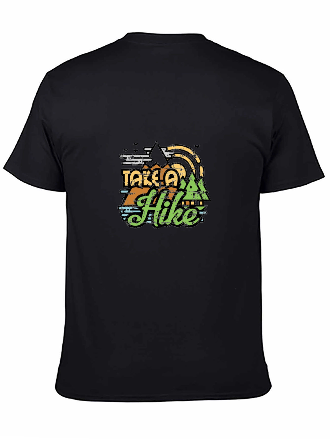 Take a Hike Graphic Tee - Black Cotton T-Shirt