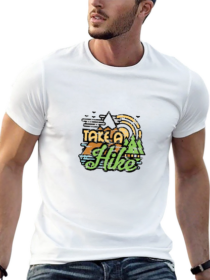 Take a Hike Graphic Tee - Black Cotton T-Shirt
