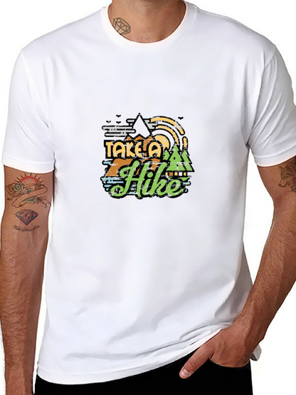 Take a Hike Graphic Tee - Black Cotton T-Shirt