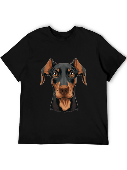 Doberman Dog Graphic Print T-Shirt