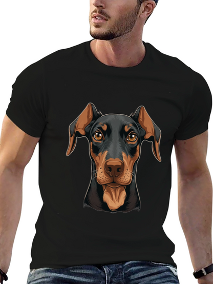Doberman Dog Graphic Print T-Shirt