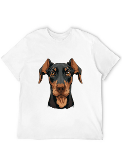 Doberman Dog Graphic Print T-Shirt