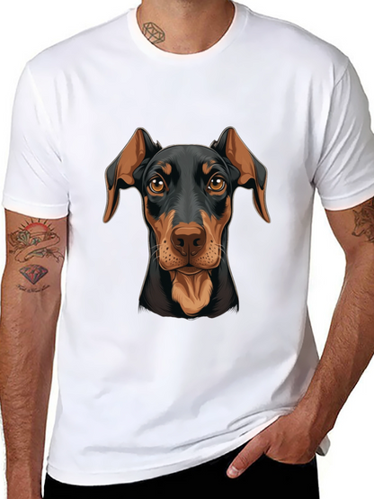 Doberman Dog Graphic Print T-Shirt