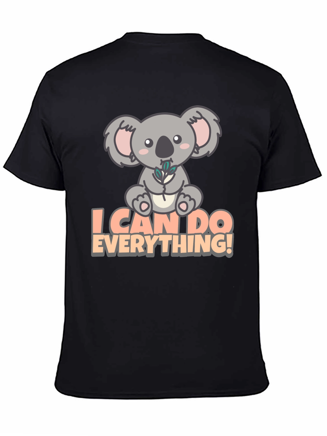 Koala I Can Do Everything! Black T-Shirt