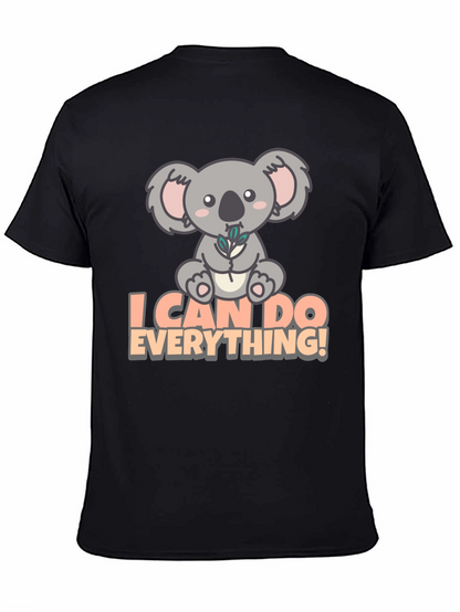 Koala I Can Do Everything! Black T-Shirt