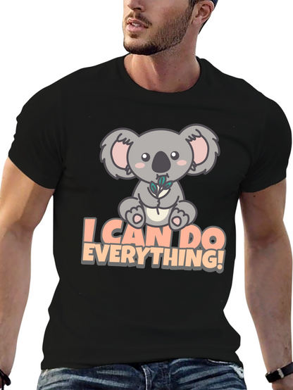 Koala I Can Do Everything! Black T-Shirt
