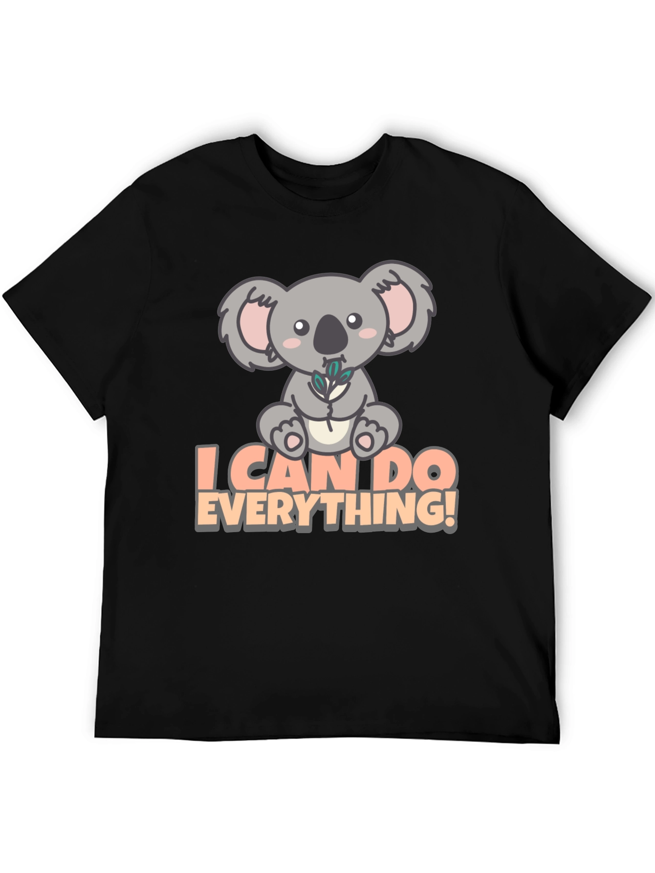 Koala I Can Do Everything! Black T-Shirt