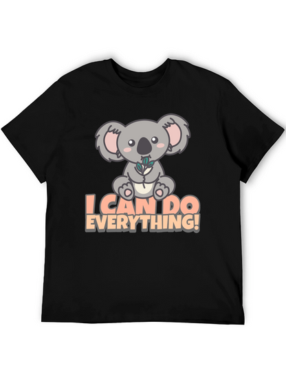 Koala I Can Do Everything! Black T-Shirt