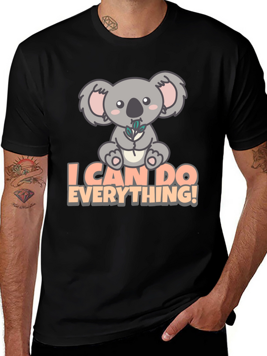 Koala I Can Do Everything! Black T-Shirt