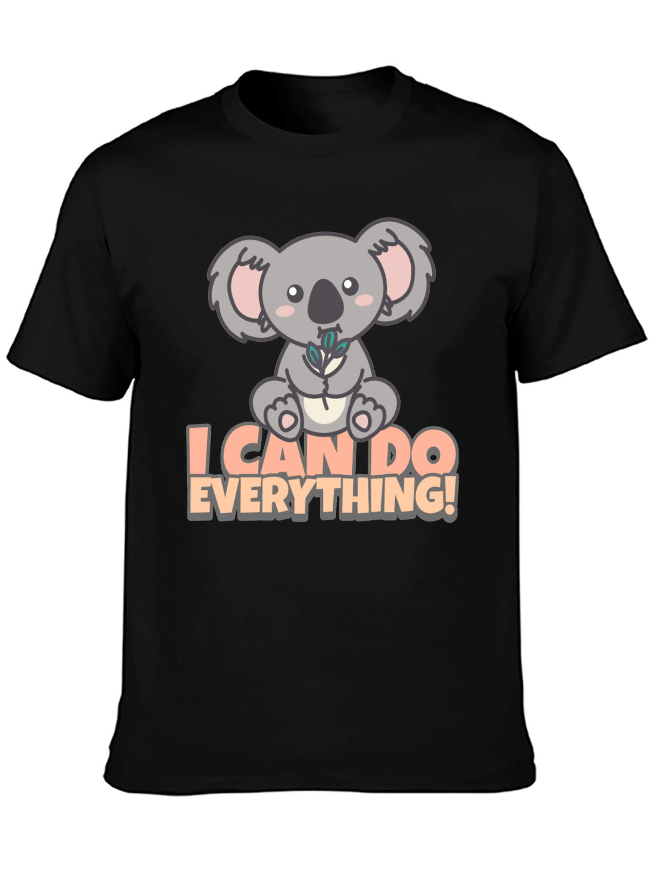 Koala I Can Do Everything! Black T-Shirt