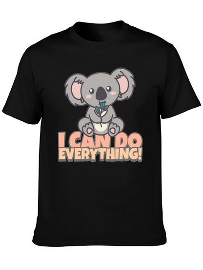 Koala I Can Do Everything! Black T-Shirt