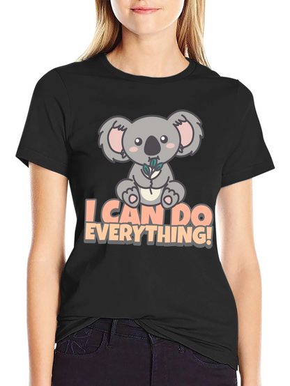 Koala I Can Do Everything! Black T-Shirt