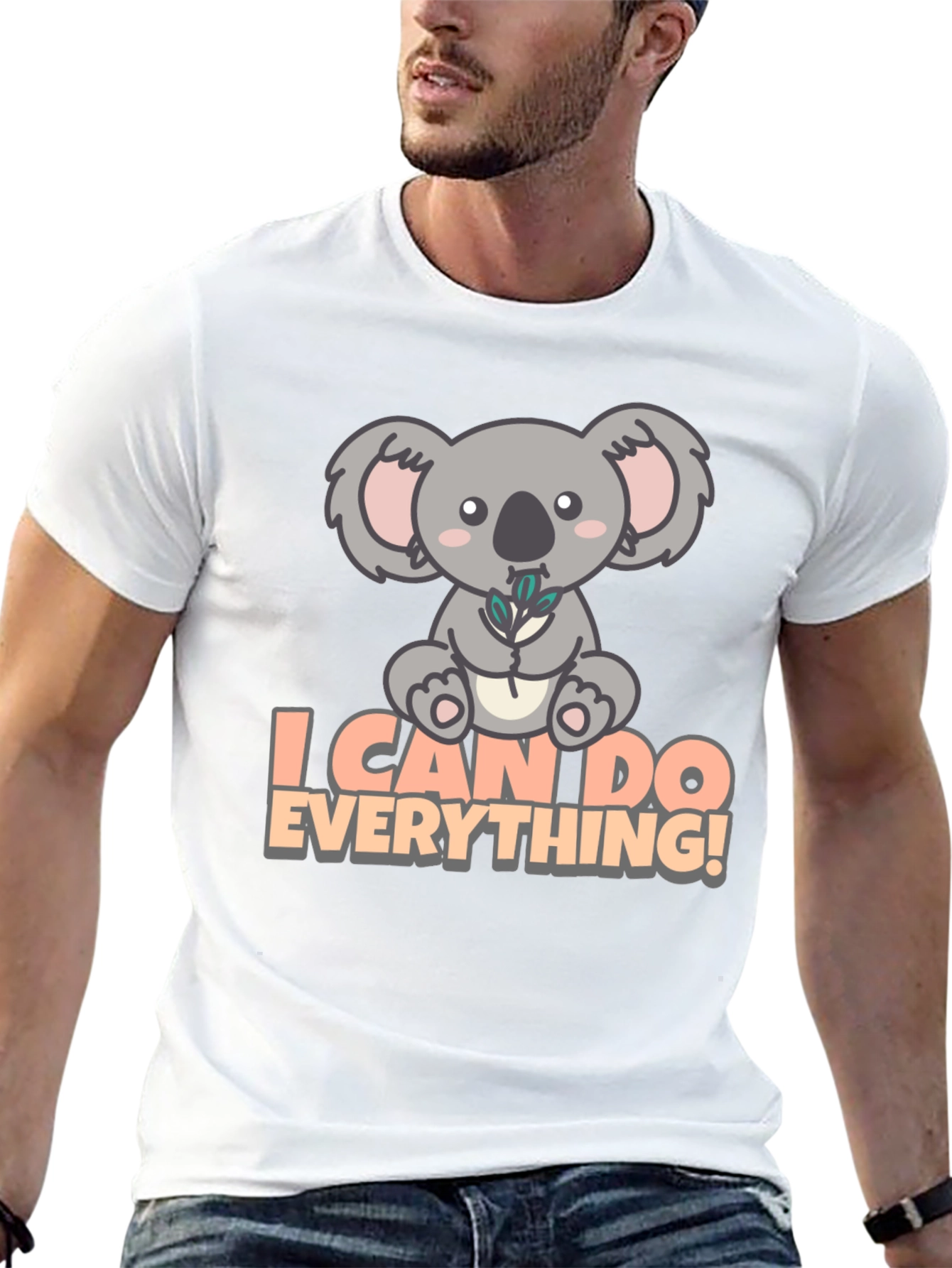 Koala I Can Do Everything! Black T-Shirt