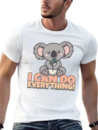 Koala I Can Do Everything! Black T-Shirt
