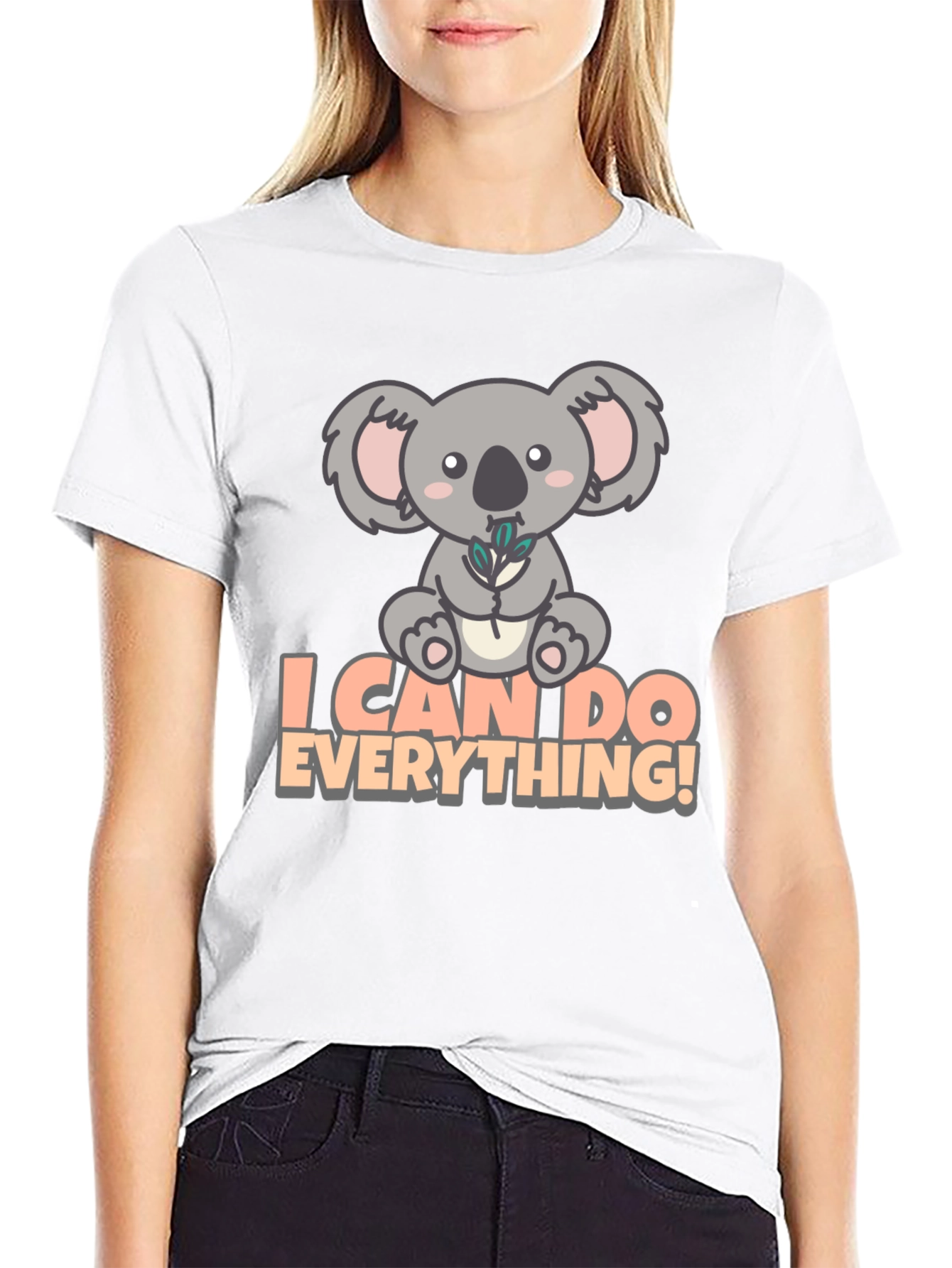 Koala I Can Do Everything! Black T-Shirt