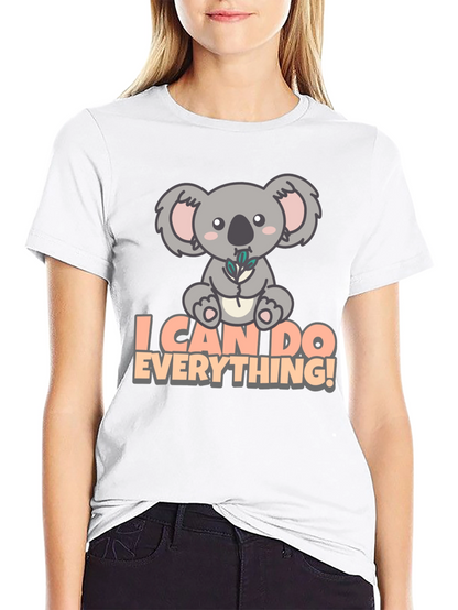 Koala I Can Do Everything! Black T-Shirt