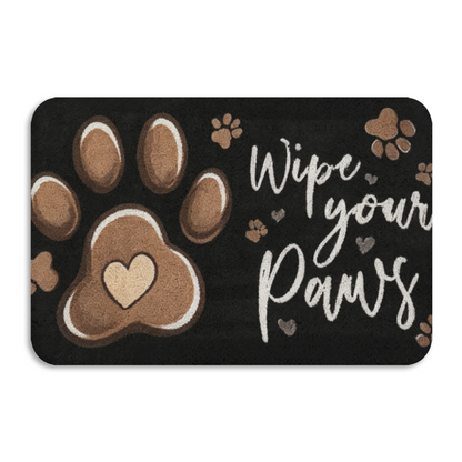 Wipe Your Paws Pet£üWipe Your Paws Pet Paw Print Diatomite Mat, Dog Cat Entryway Absorbent Dirt?Resistant Non?Slip Floor Rug