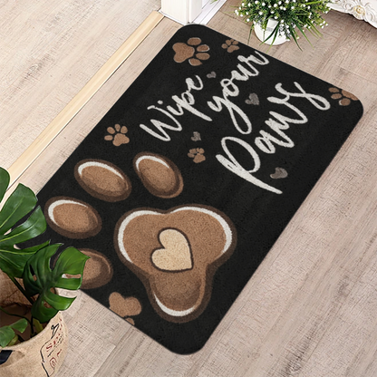 Wipe Your Paws Pet£üWipe Your Paws Pet Paw Print Diatomite Mat, Dog Cat Entryway Absorbent Dirt?Resistant Non?Slip Floor Rug