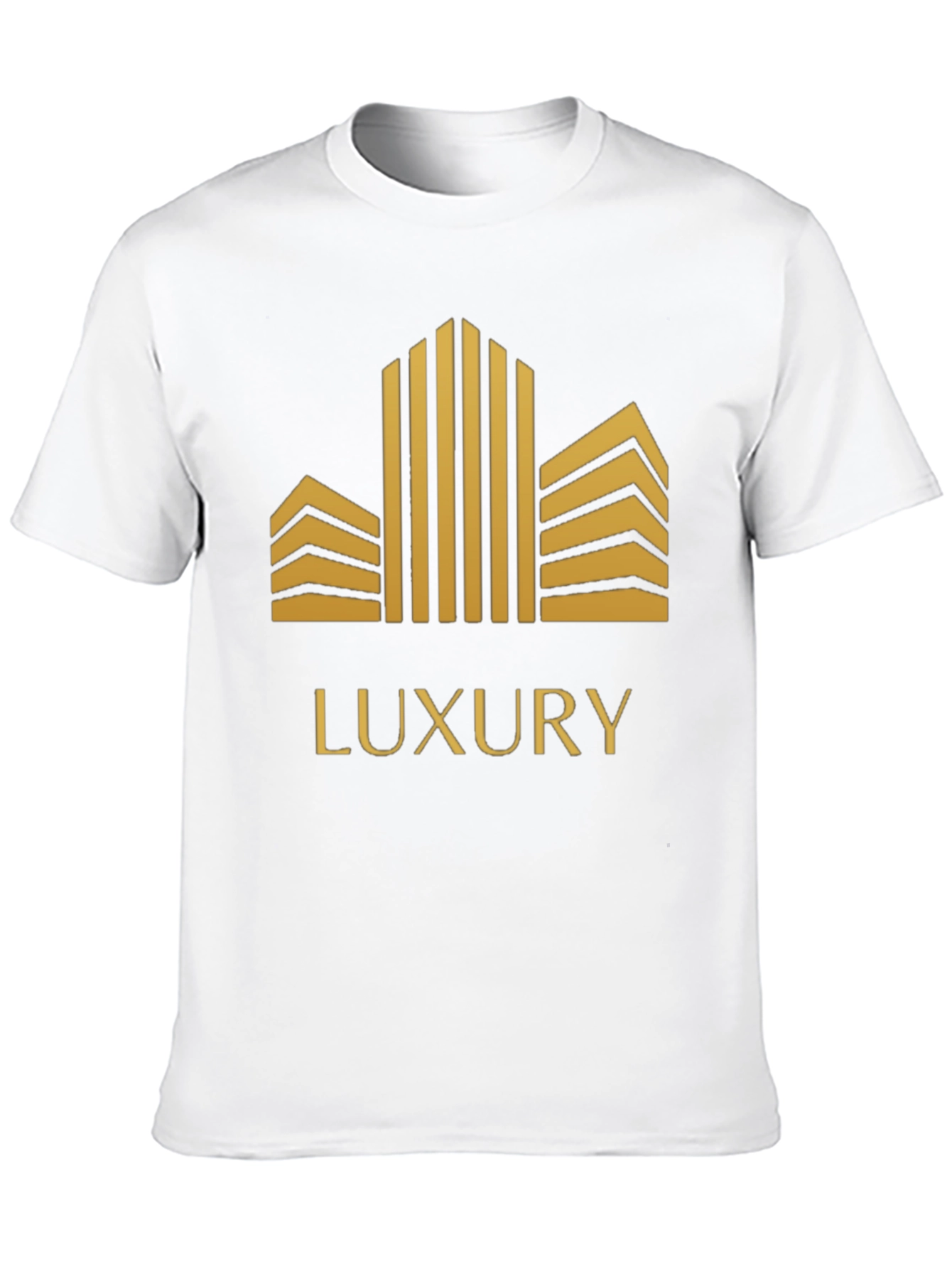 Luxury Gold Building Graphic Tee Shirt