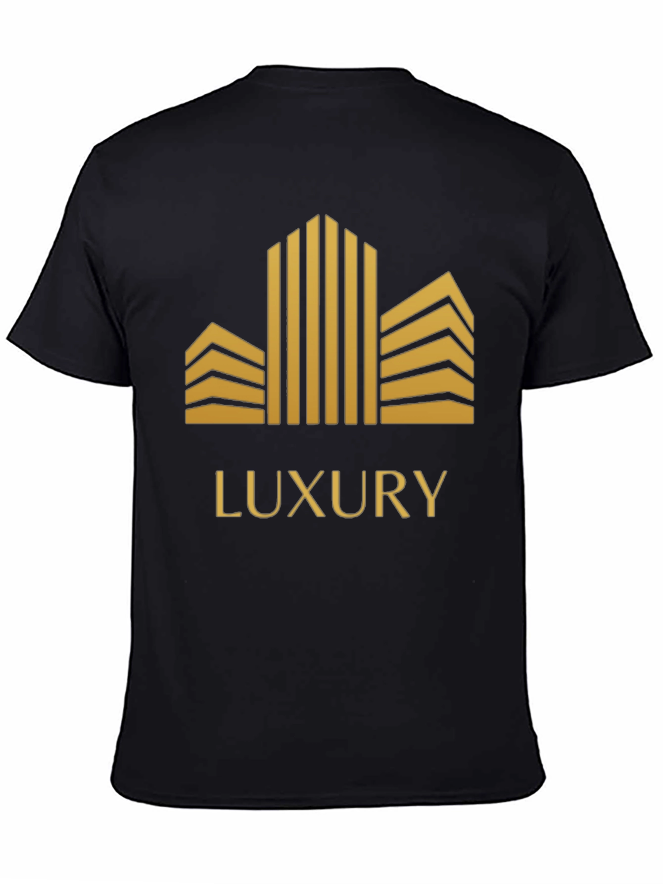 Luxury Gold Building Graphic Tee Shirt