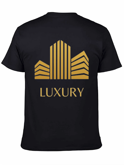 Luxury Gold Building Graphic Tee Shirt