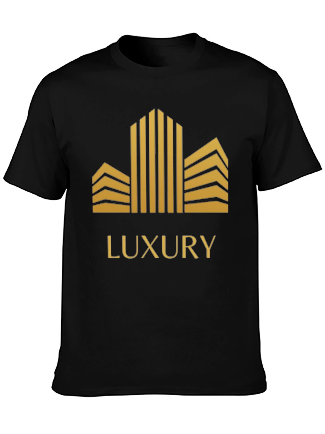 Luxury Gold Building Graphic Tee Shirt