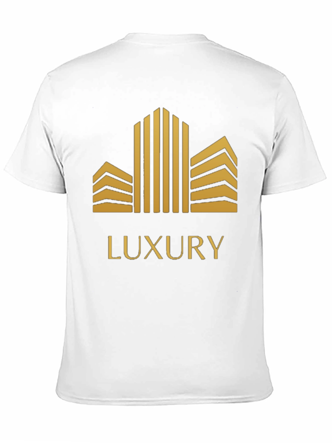Luxury Gold Building Graphic Tee Shirt