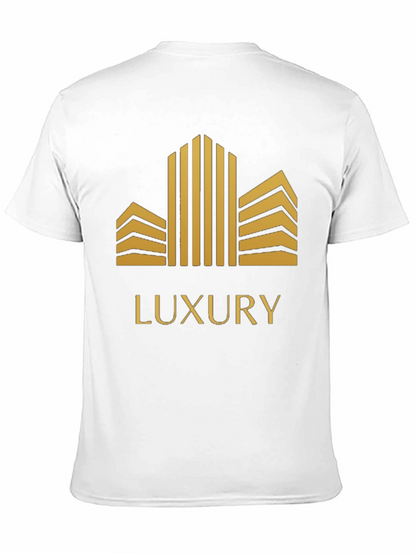 Luxury Gold Building Graphic Tee Shirt