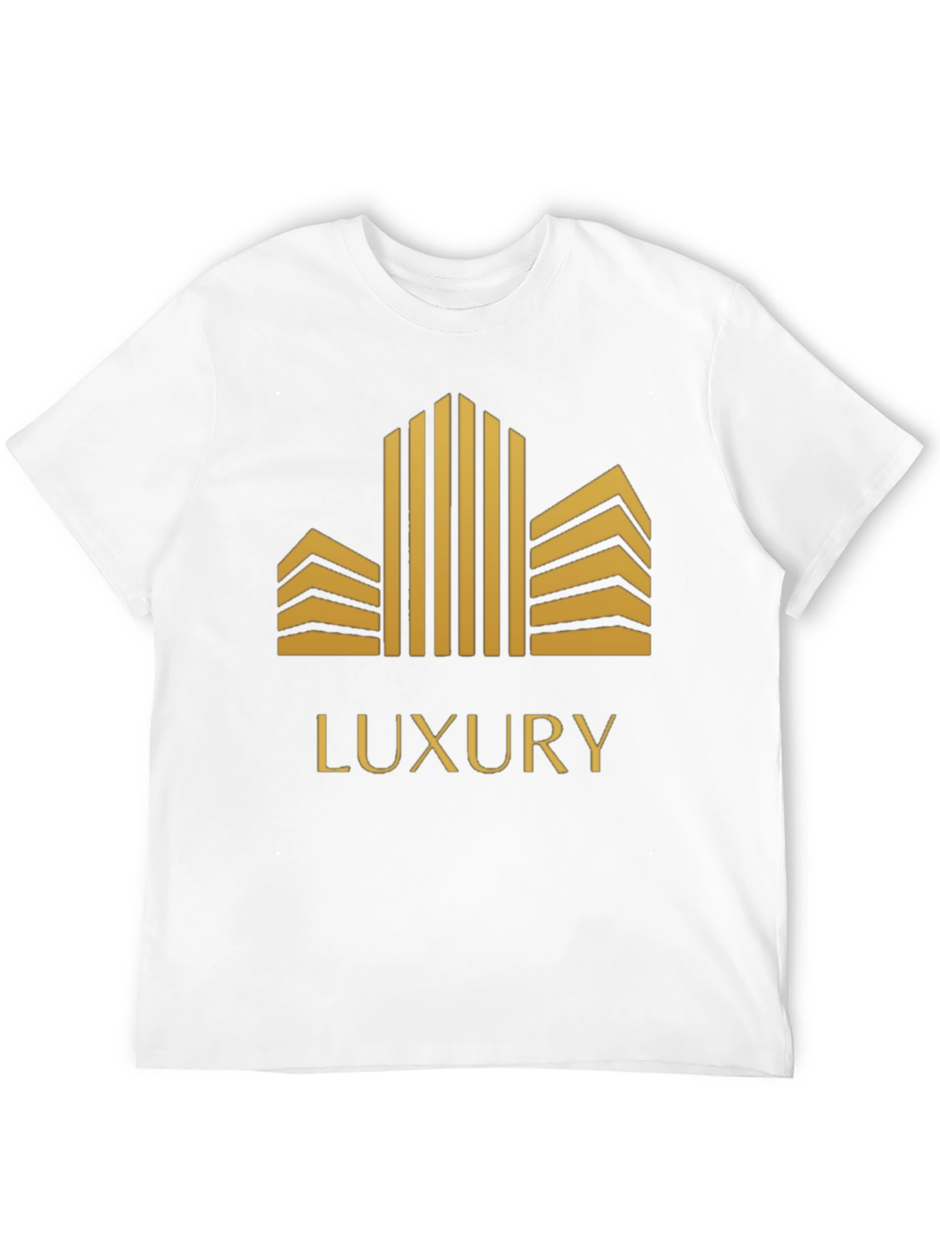 Luxury Gold Building Graphic Tee Shirt