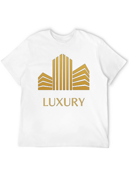 Luxury Gold Building Graphic Tee Shirt