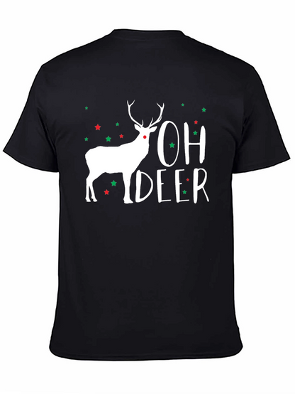 Oh Deer! Christmas Holiday Graphic T-Shirt