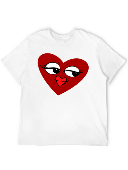 Heart Graphic Tee - Stylish Black T-Shirt