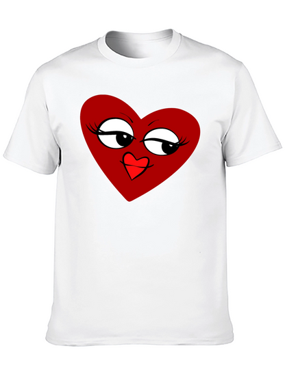 Heart Graphic Tee - Stylish Black T-Shirt
