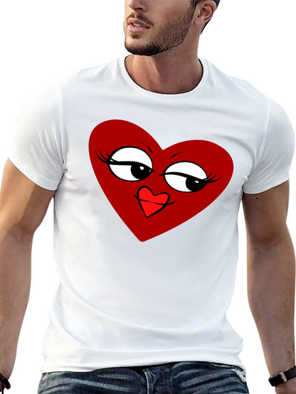 Heart Graphic Tee - Stylish Black T-Shirt