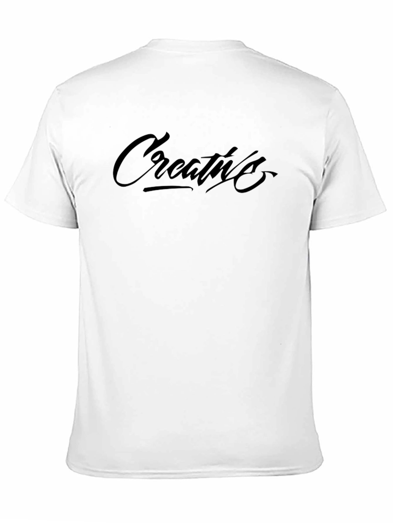 Creative Script Black T-Shirt - Stylish & Comfortable