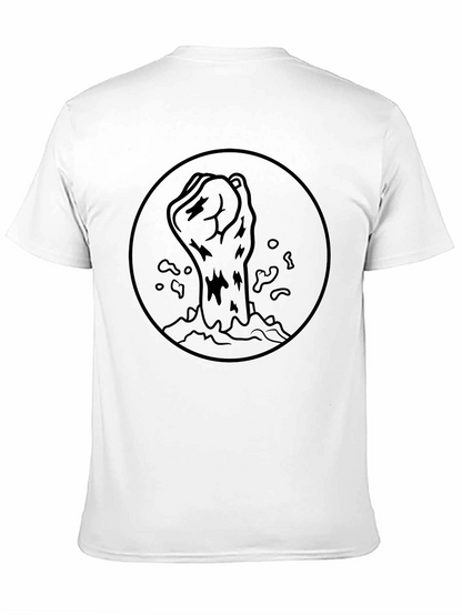 Rising Fist Graphic Tee - Black Cotton Blend