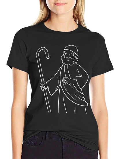 Shepherd Graphic Tee - Black Cotton T-Shirt
