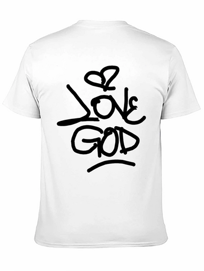 Love God Black Graphic T-Shirt