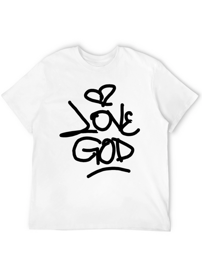 Love God Black Graphic T-Shirt