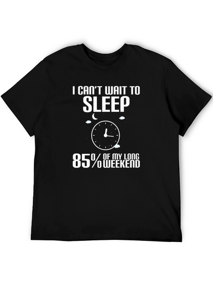 Sleepy Weekend T-Shirt - Black Cotton Tee