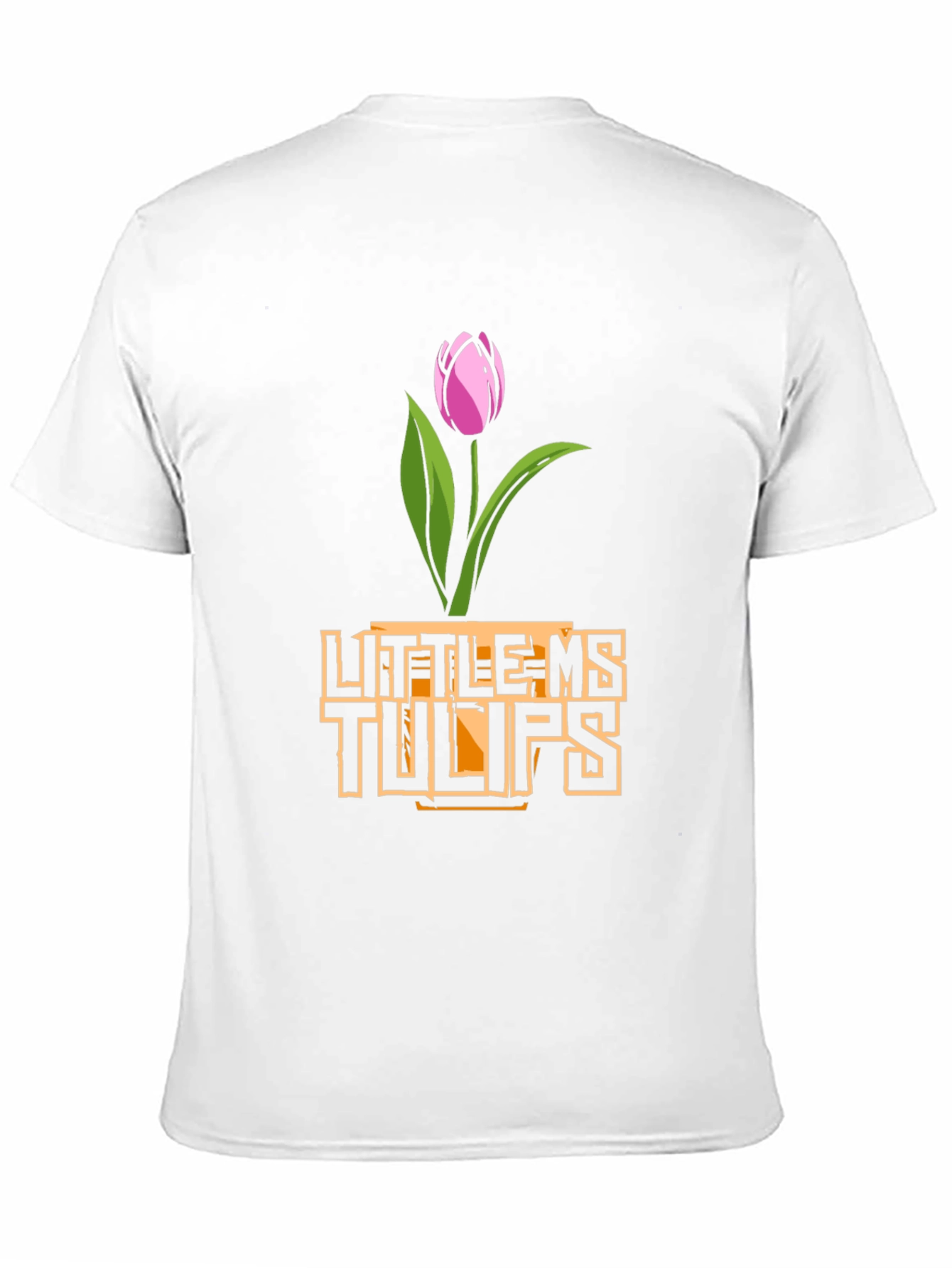 Little Ms. Tulips Graphic Tee - Black Cotton Shirt