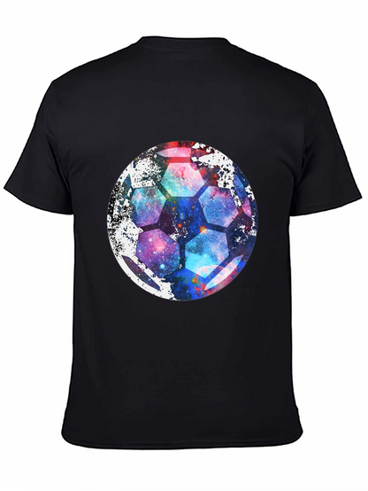Galaxy Soccer Ball Graphic Tee - Unique Space Design!