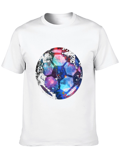 Galaxy Soccer Ball Graphic Tee - Unique Space Design!