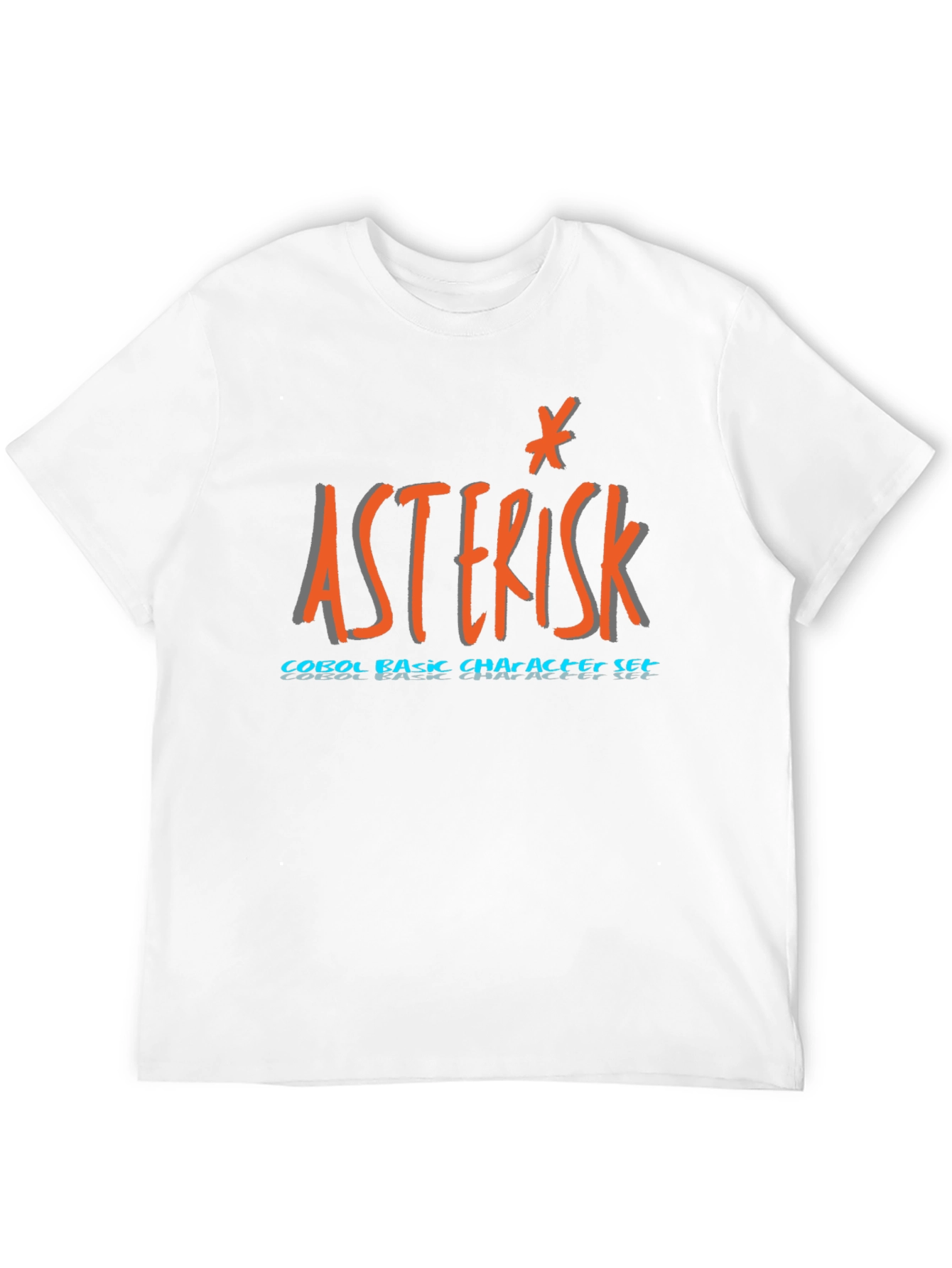 Asterisk COBOL T-Shirt - Basic Character Set Programmer Tee