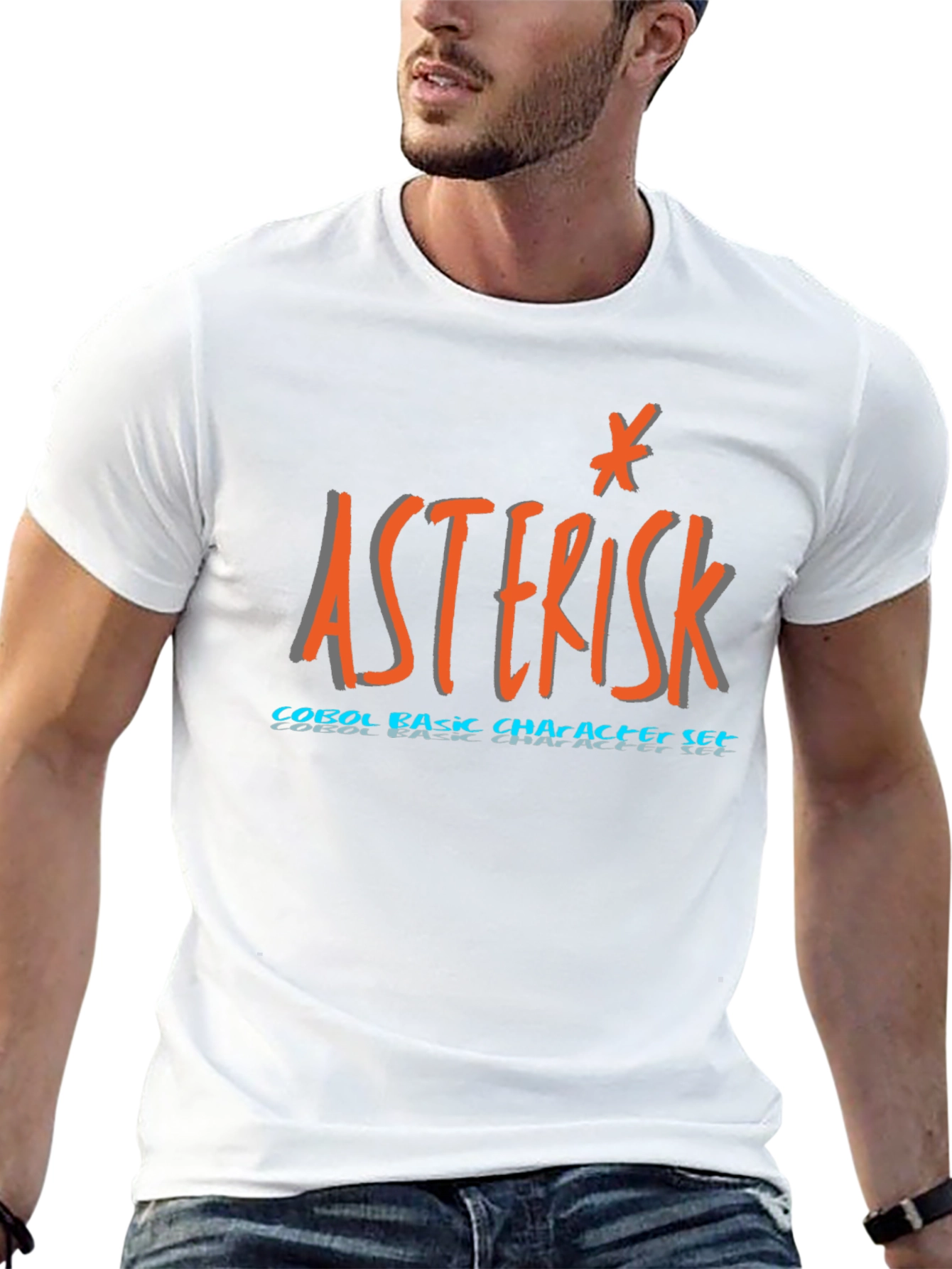 Asterisk COBOL T-Shirt - Basic Character Set Programmer Tee