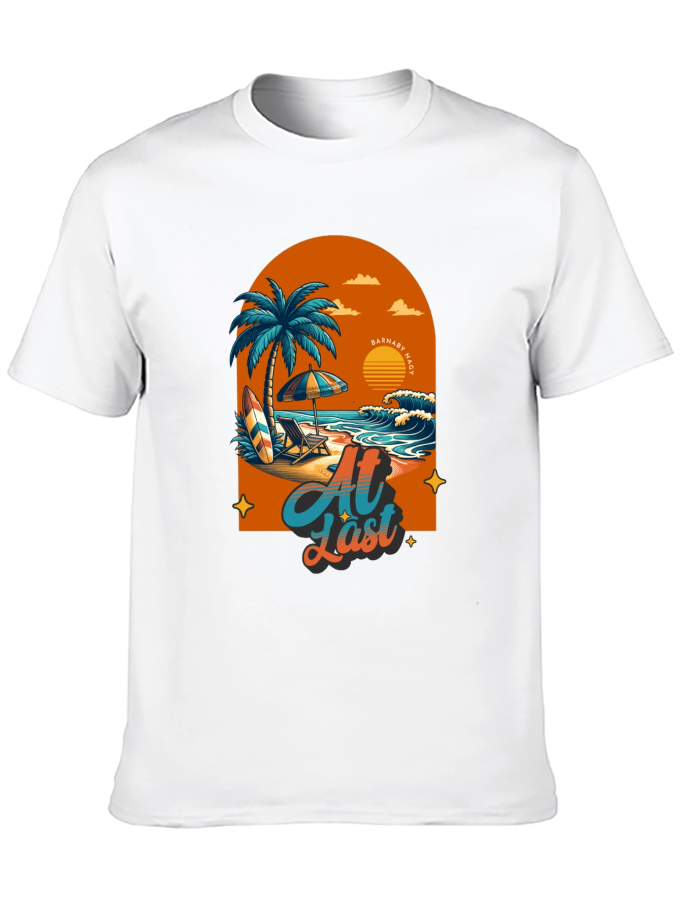 At Last Beach T-Shirt: Tropical Summer Vibes