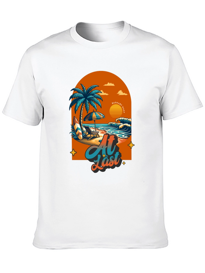 At Last Beach T-Shirt: Tropical Summer Vibes