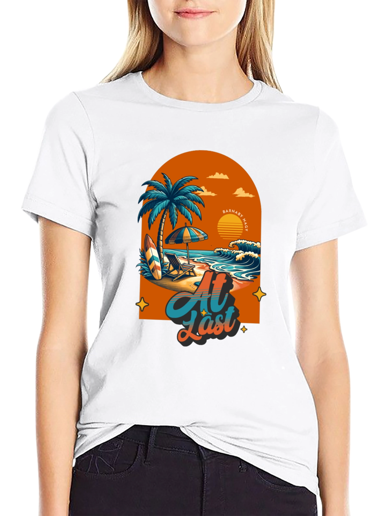 At Last Beach T-Shirt: Tropical Summer Vibes